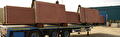 Prefab betonwanden met Spray Print-metselwerk op een vrachtwagen